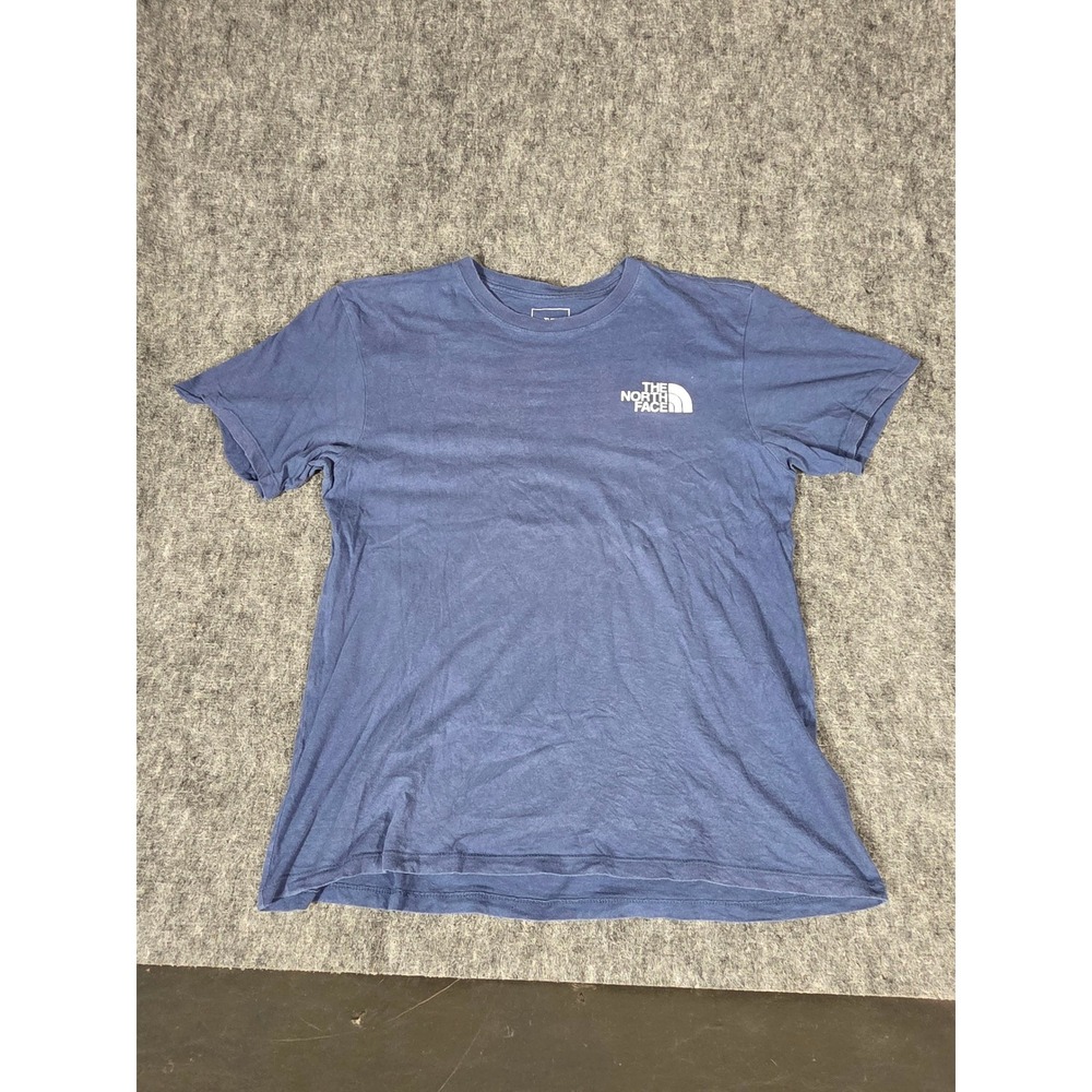 The North Face Shirt Mens Medium Blue Circular Design Half Dome Tee Graphic